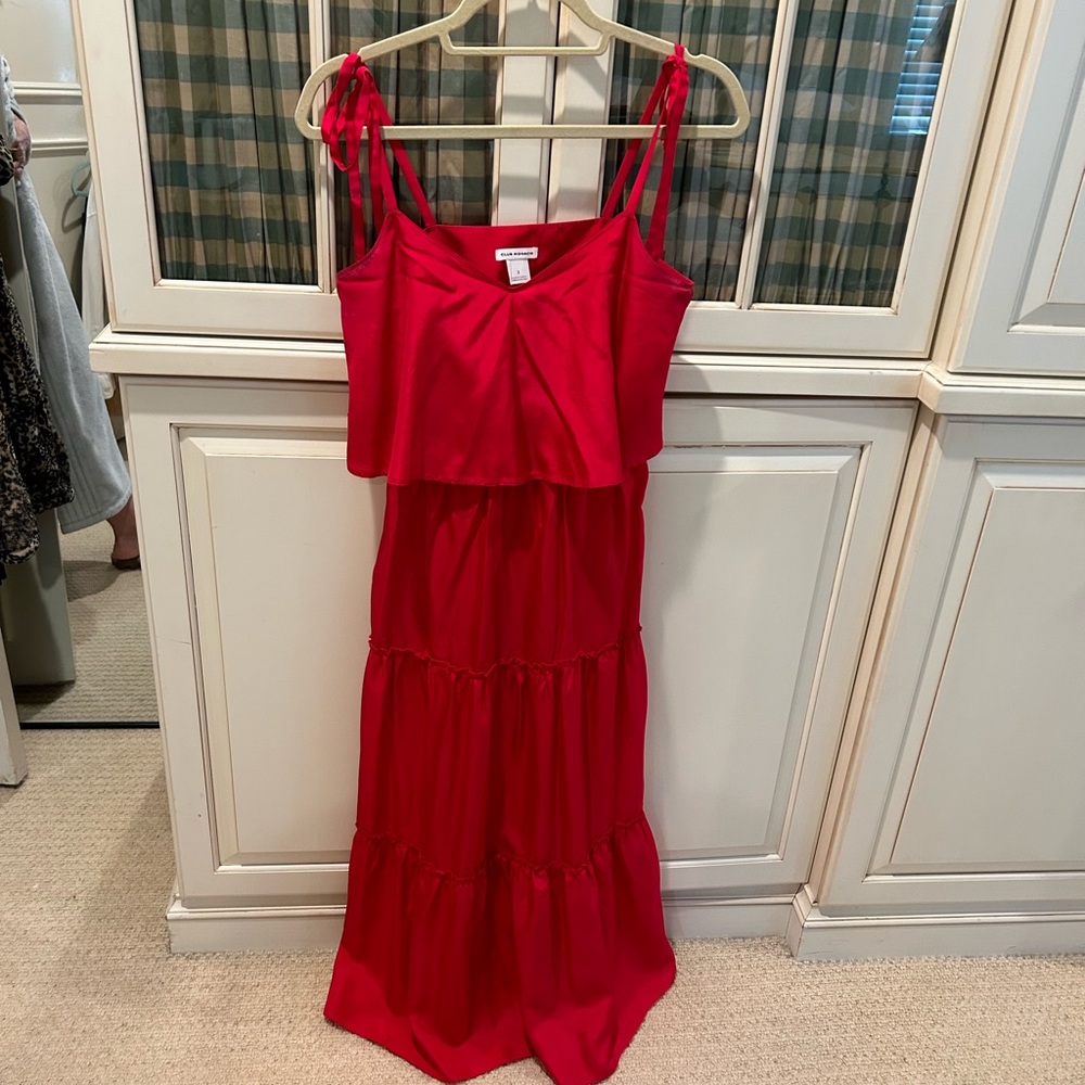 Red Club Monaco Tiered Dress, Size 2